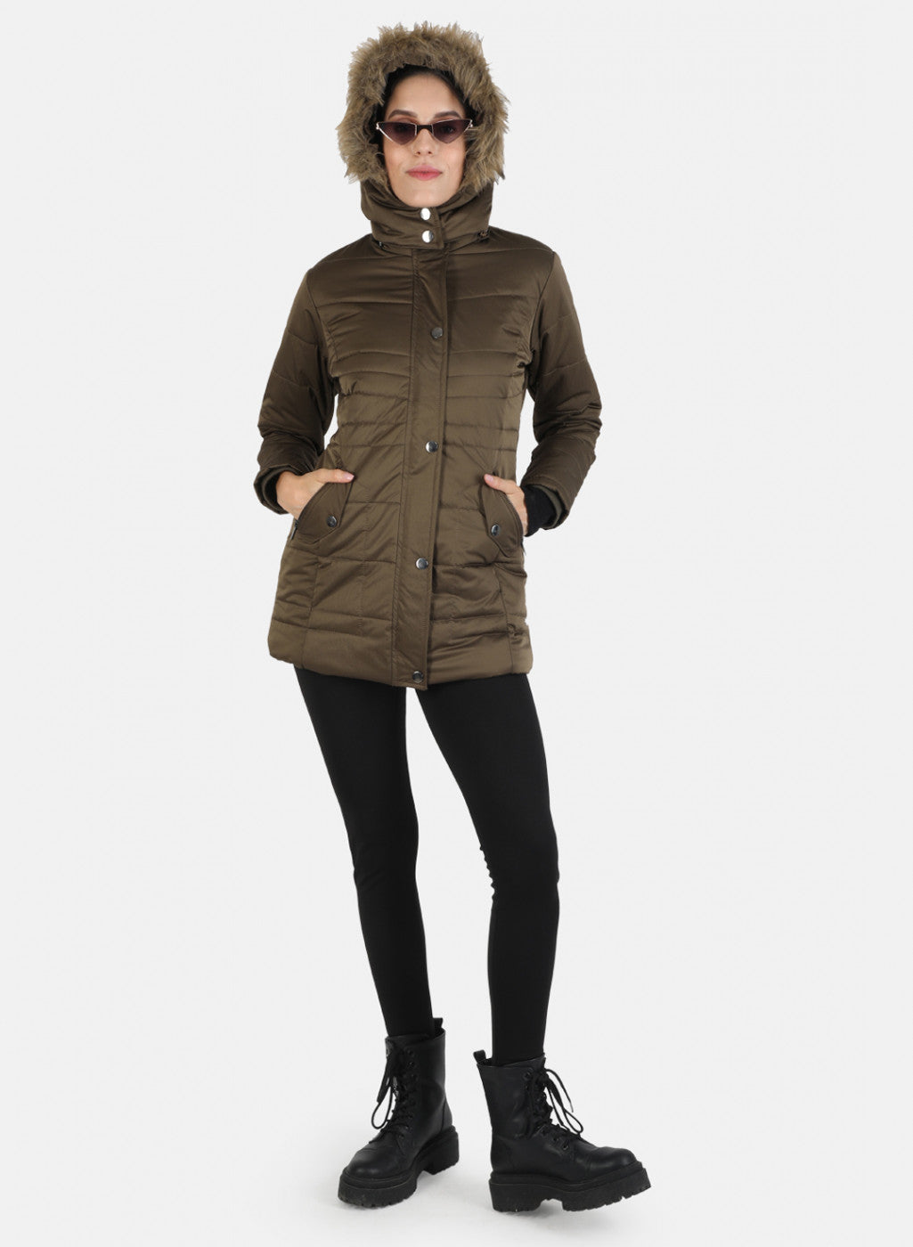 Women Brown Solid Jacket