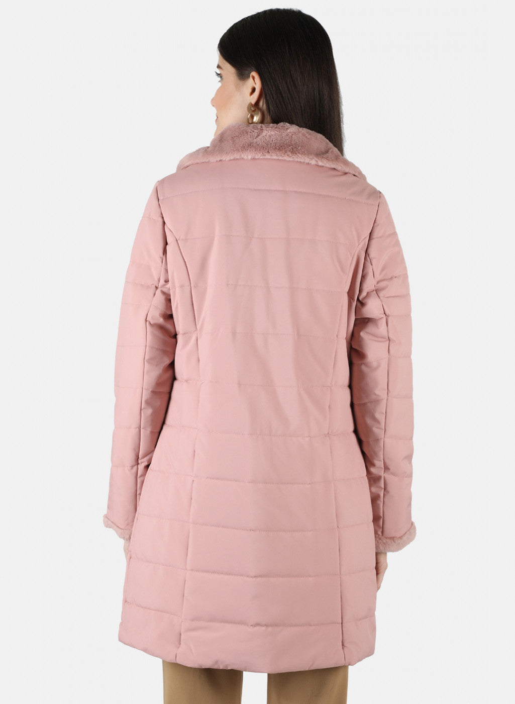 Women Pink Solid Jacket