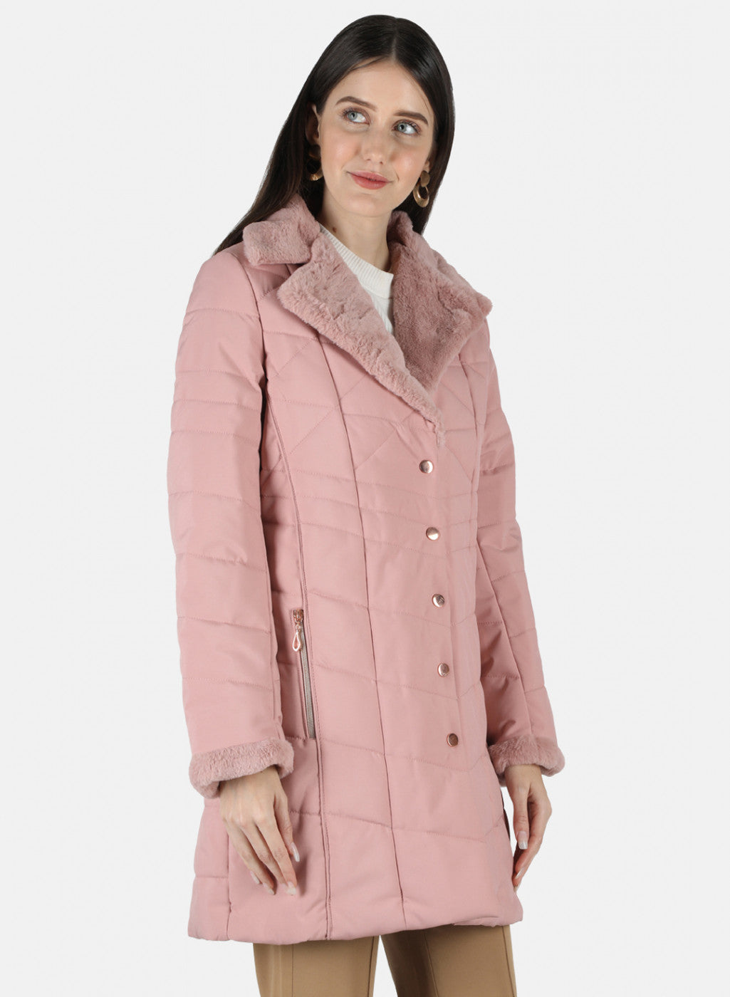 Women Pink Solid Jacket