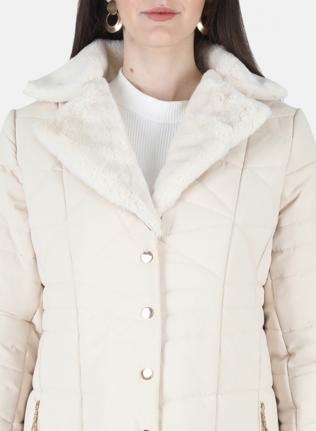 Women Beige Solid Jacket