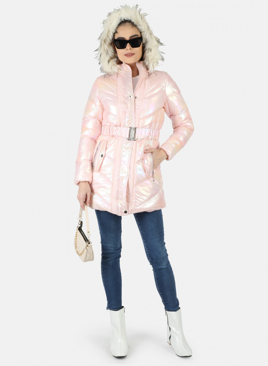 Women Pink Solid Jacket