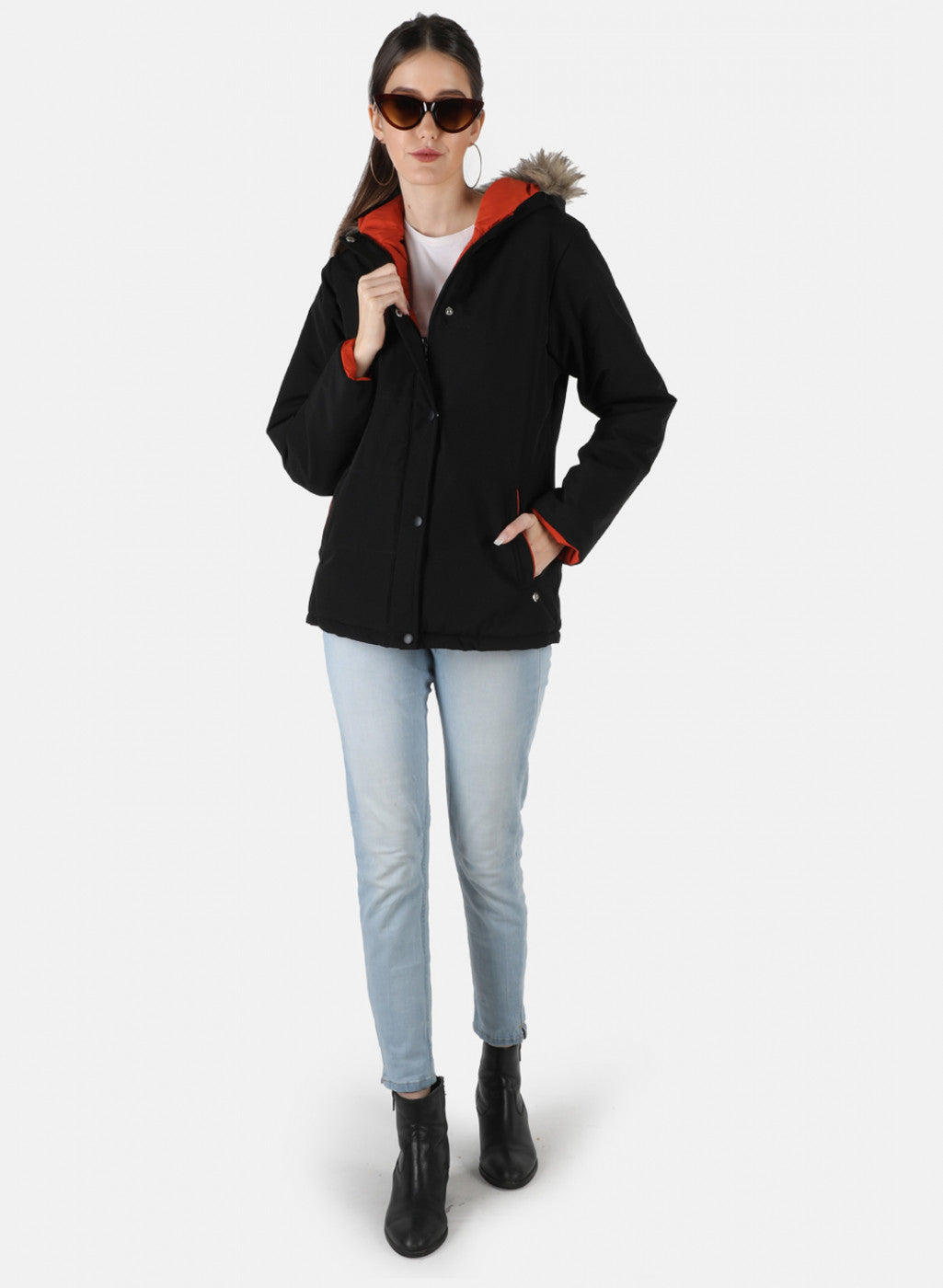 Women Black Solid Jacket