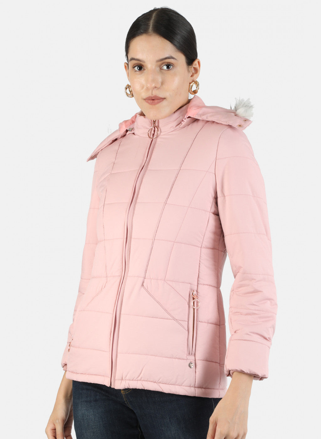 Women Pink Solid Jacket