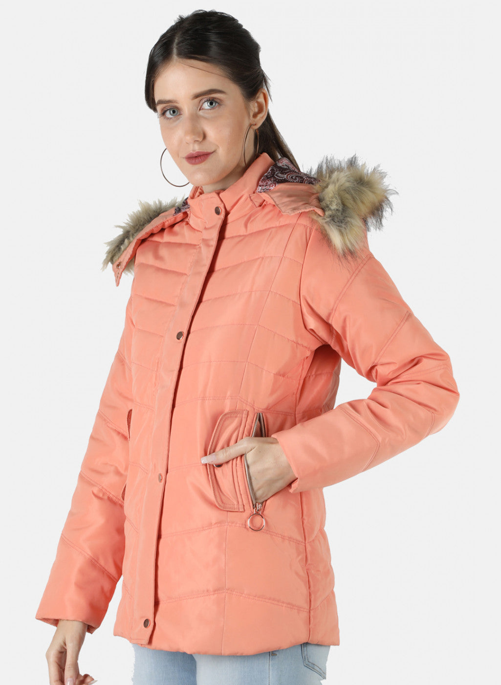 Women Pink Solid Jacket