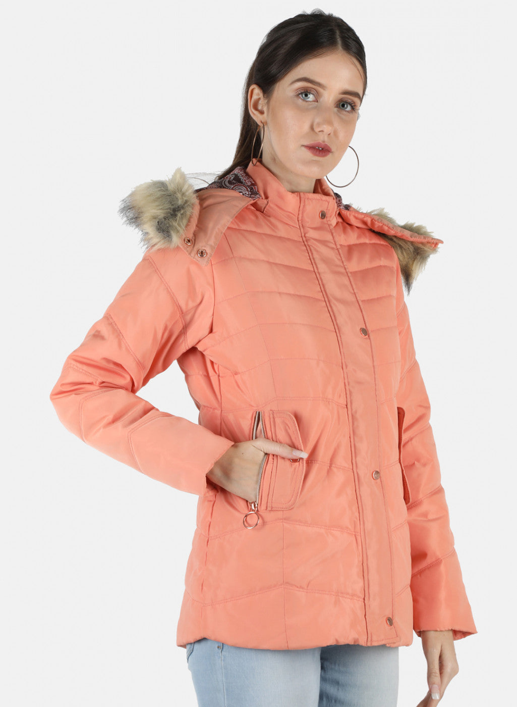 Women Pink Solid Jacket