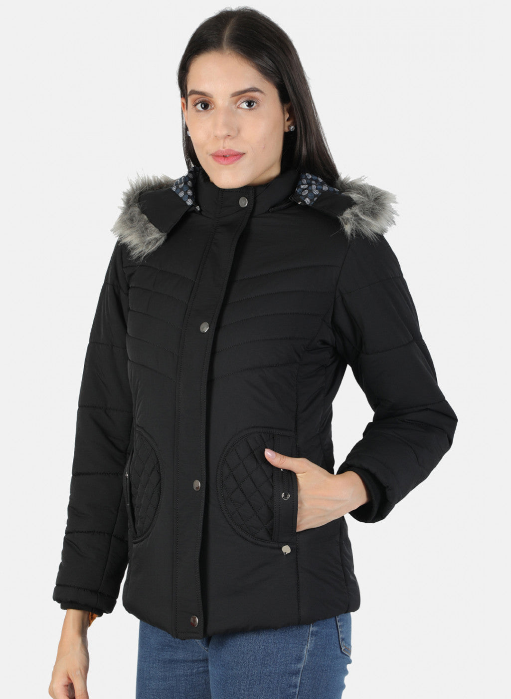 Women Black Solid Jacket