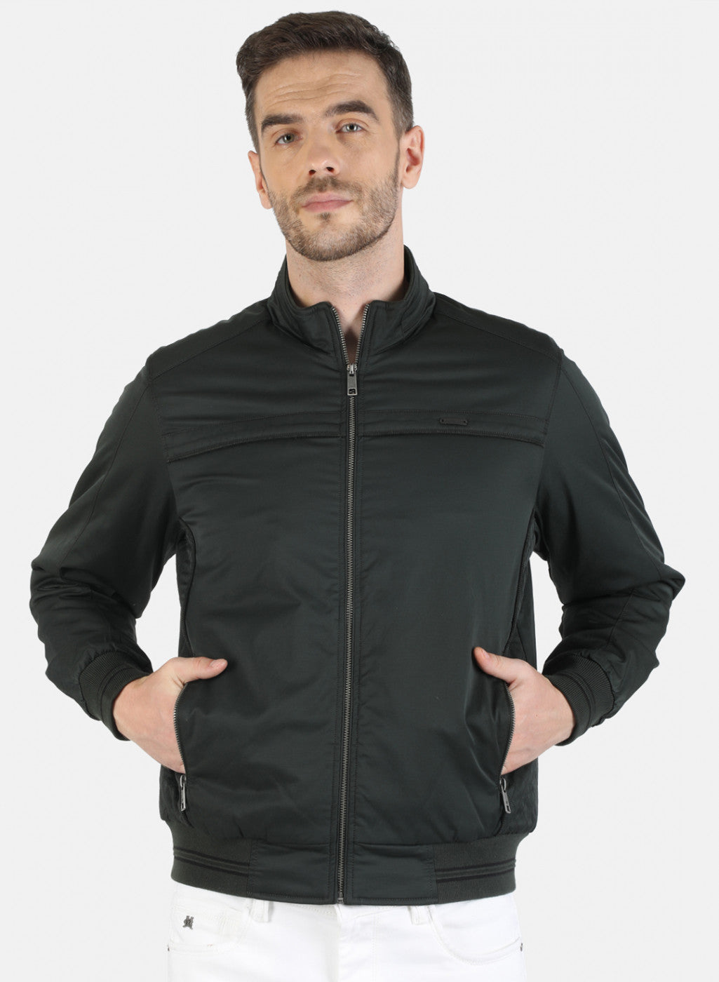 Men Black Solid Jacket