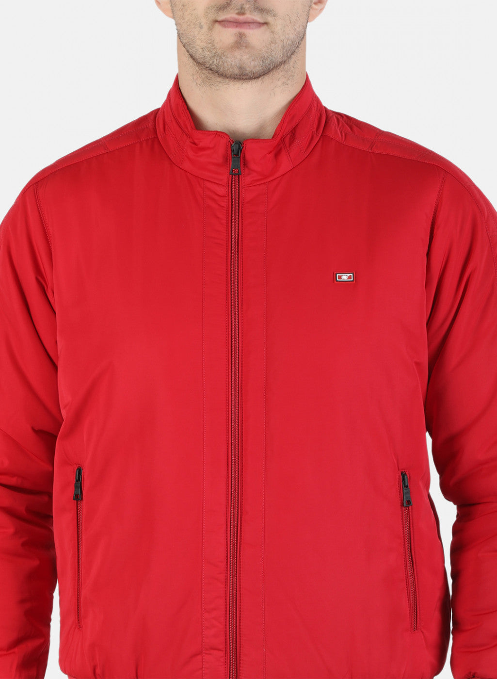 Men Red Solid Jacket