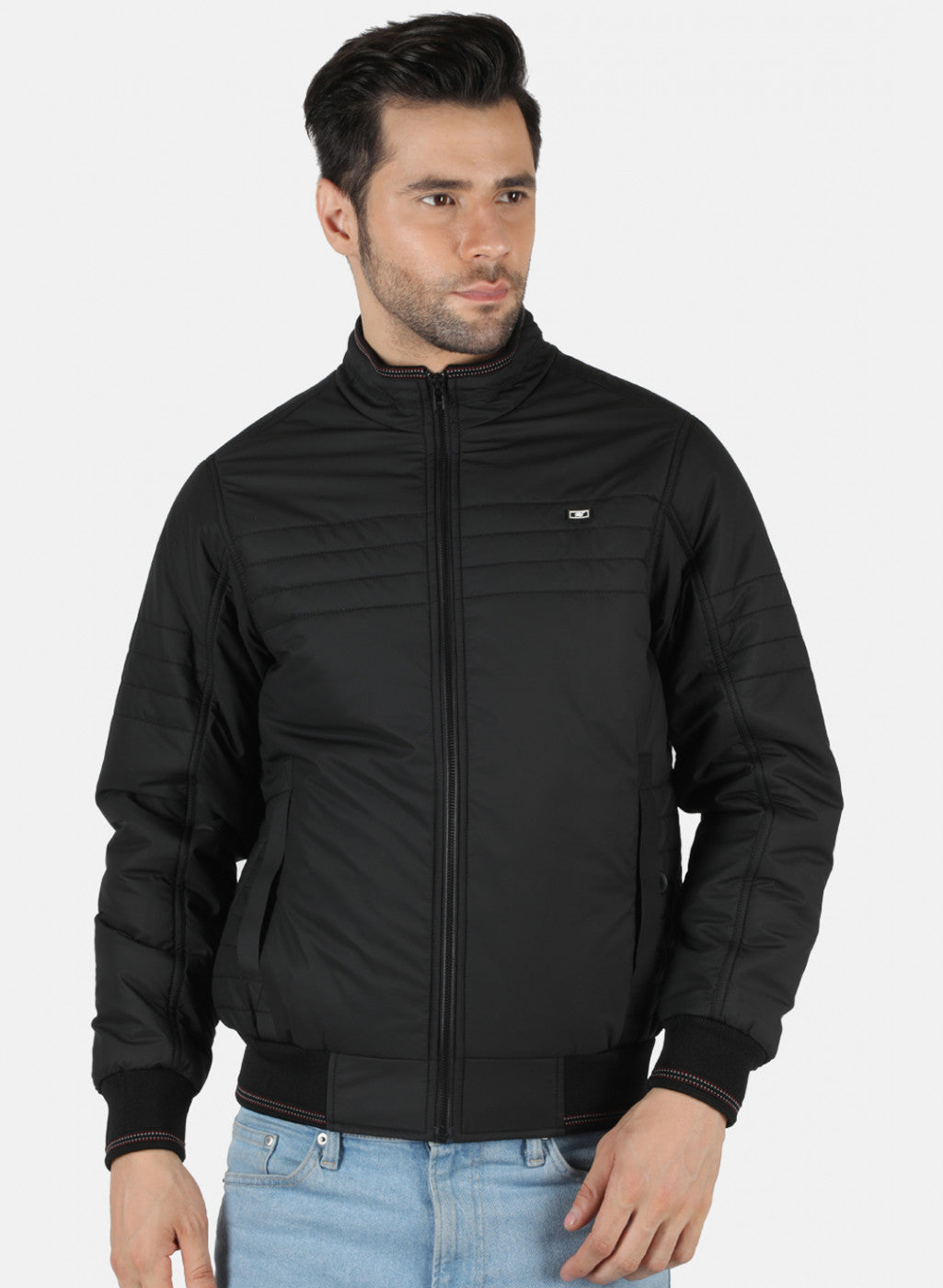 Men Black Solid Jacket