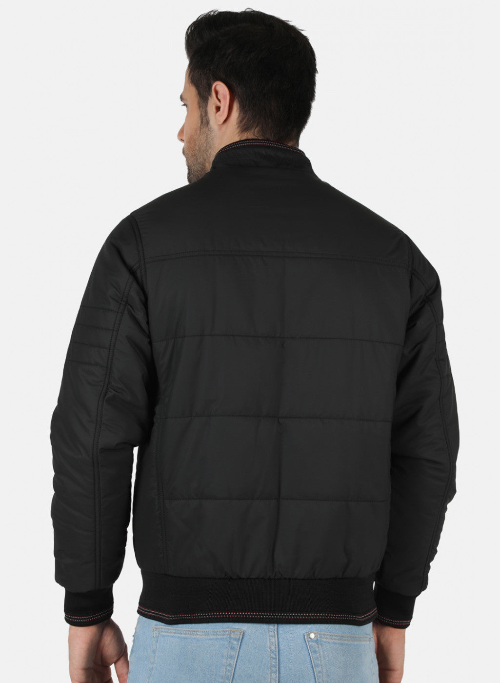 Men Black Solid Jacket