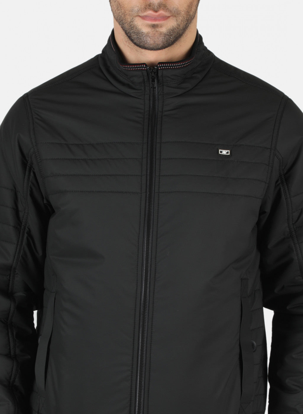 Men Black Solid Jacket