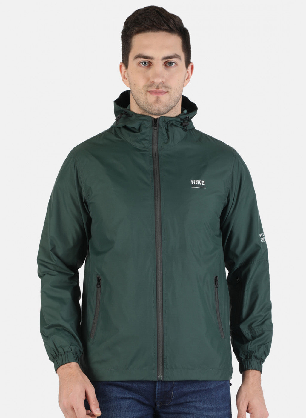 Men Green Solid Jacket