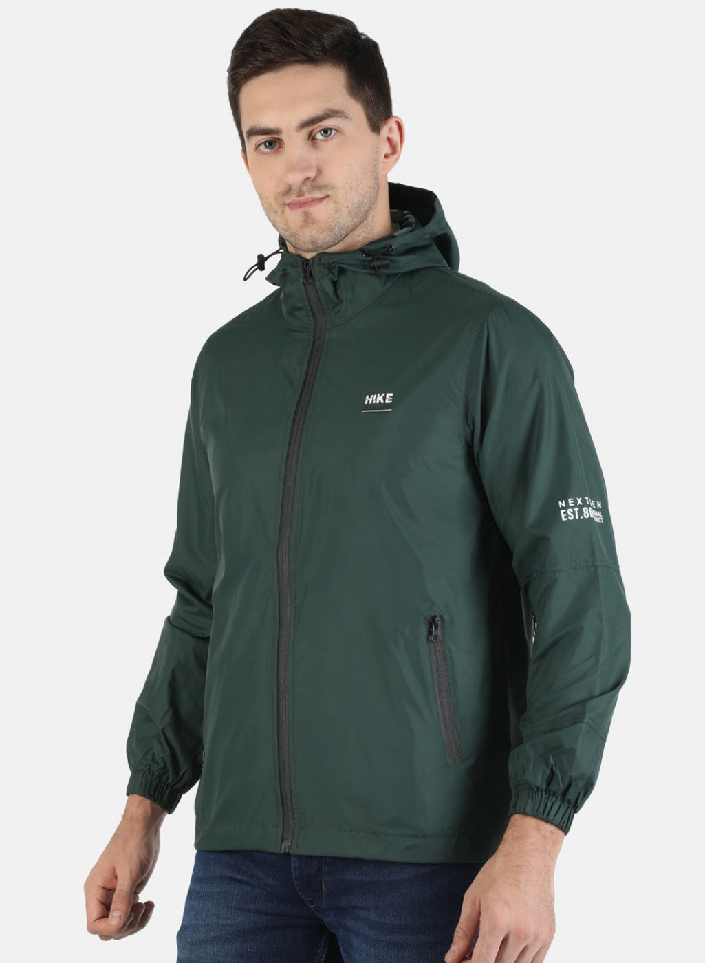 Men Green Solid Jacket