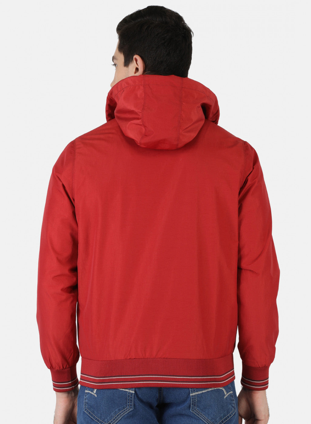 Men Red Solid Jacket