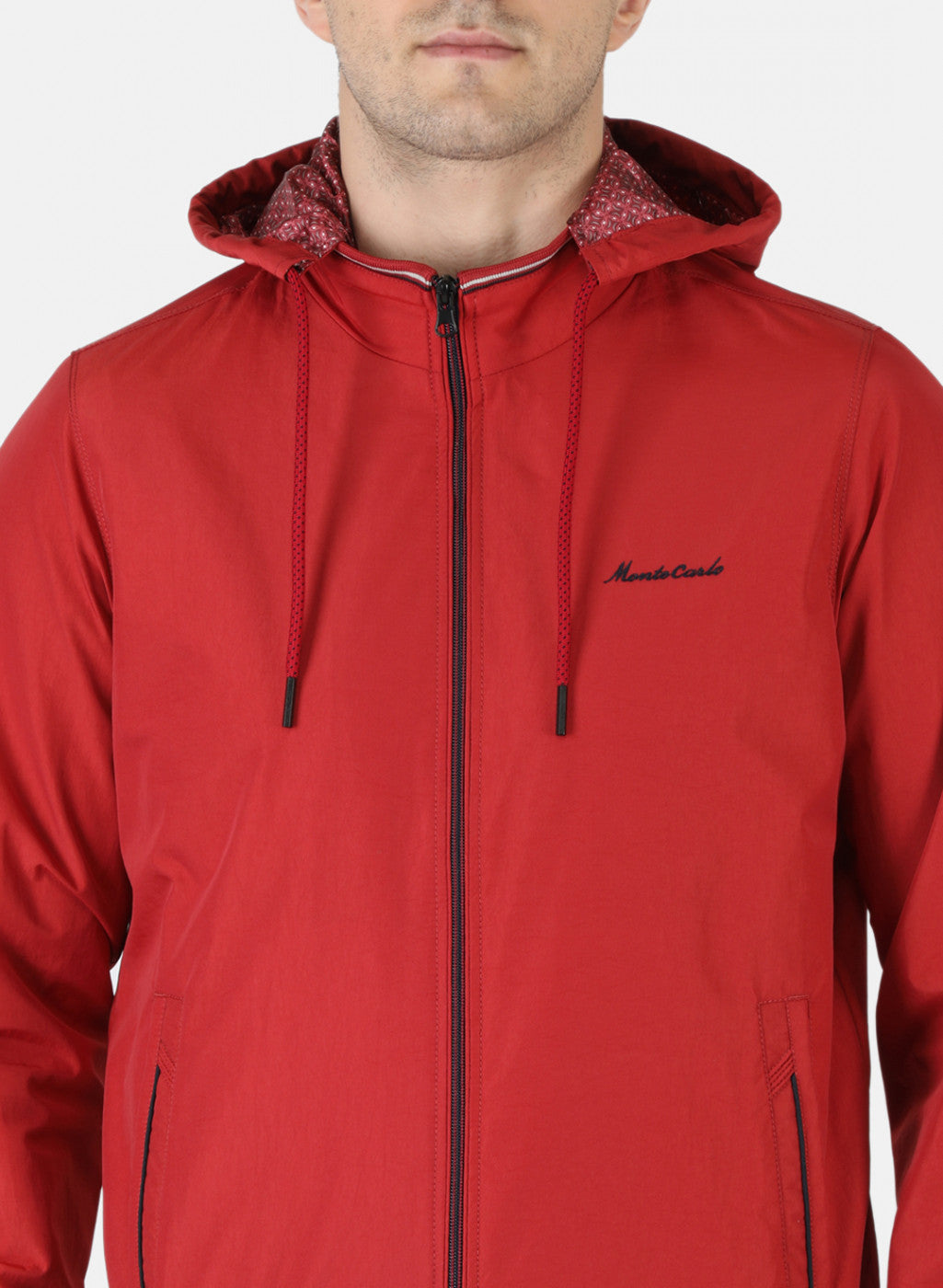 Men Red Solid Jacket