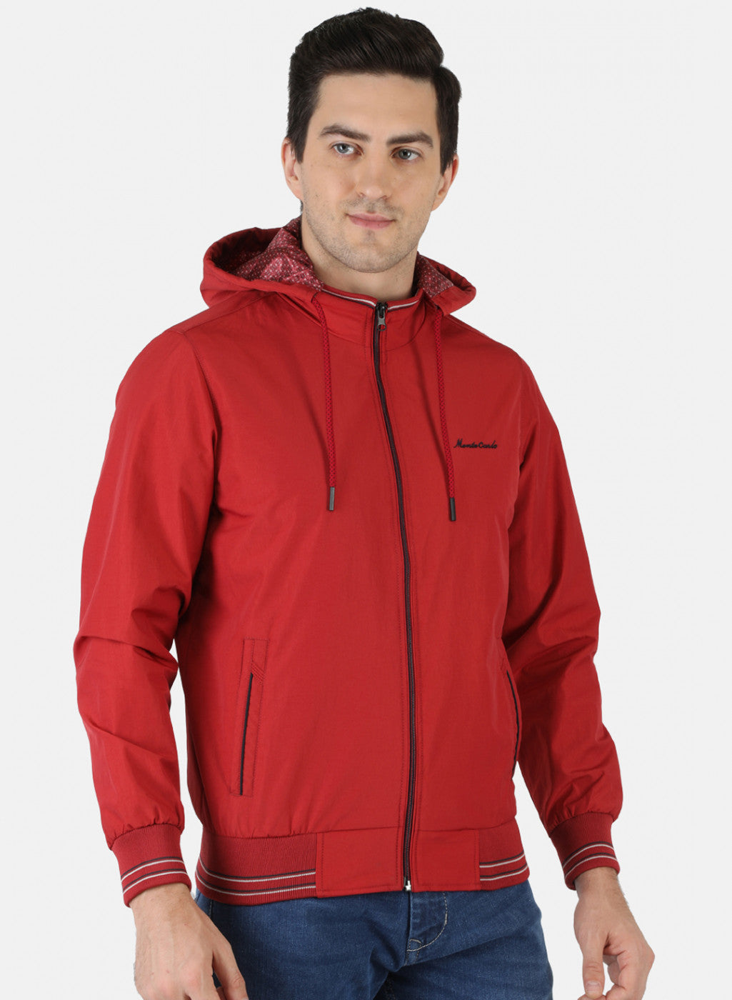 Men Red Solid Jacket