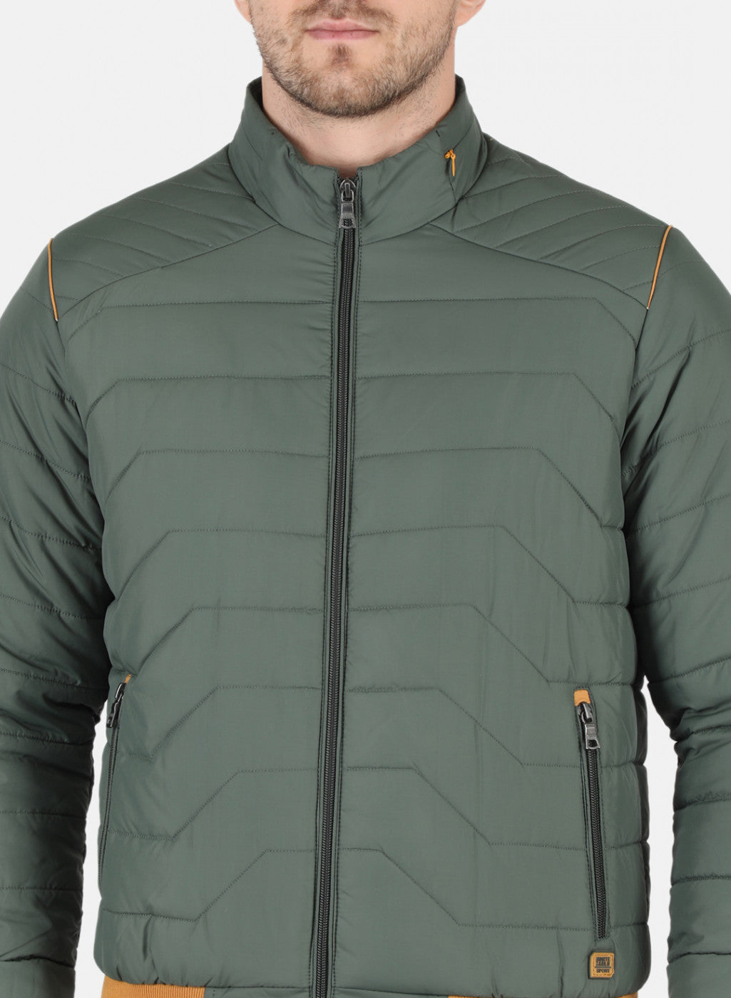 Men Green Solid Jacket