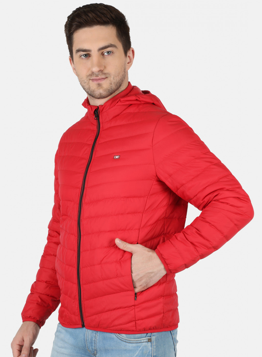 Men Red Solid Jacket