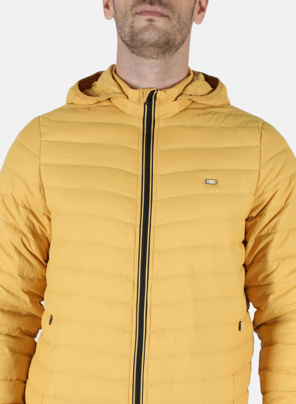 Men Yellow Solid Jacket