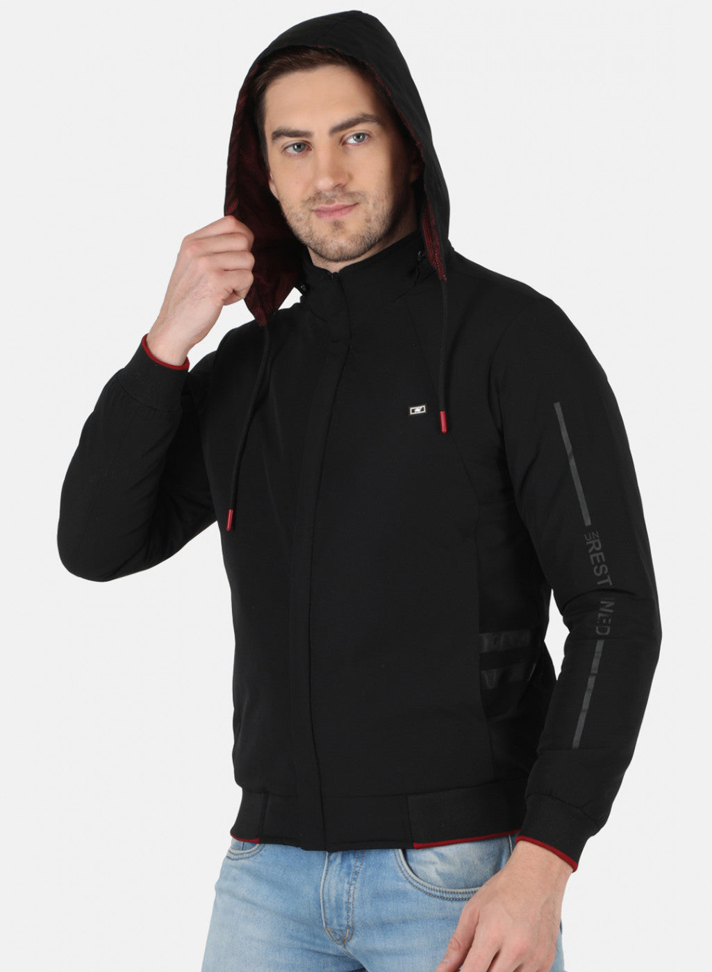 Men Black Solid Jacket