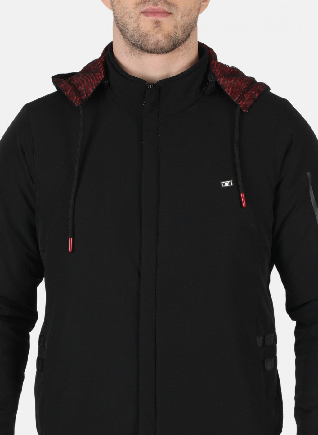 Men Black Solid Jacket