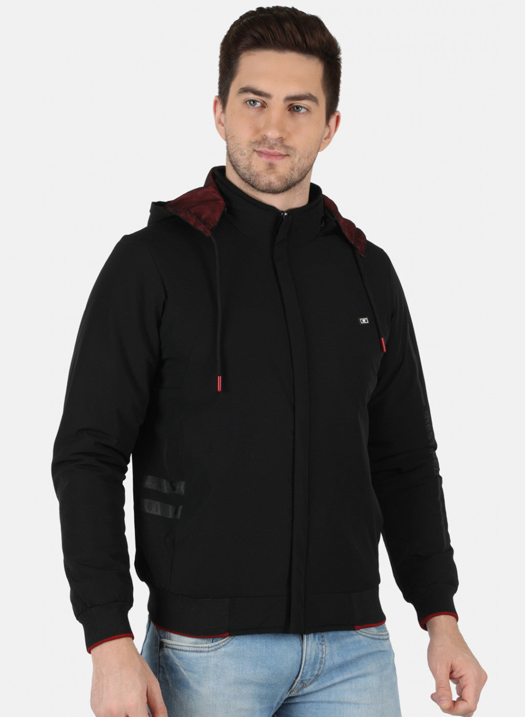 Men Black Solid Jacket