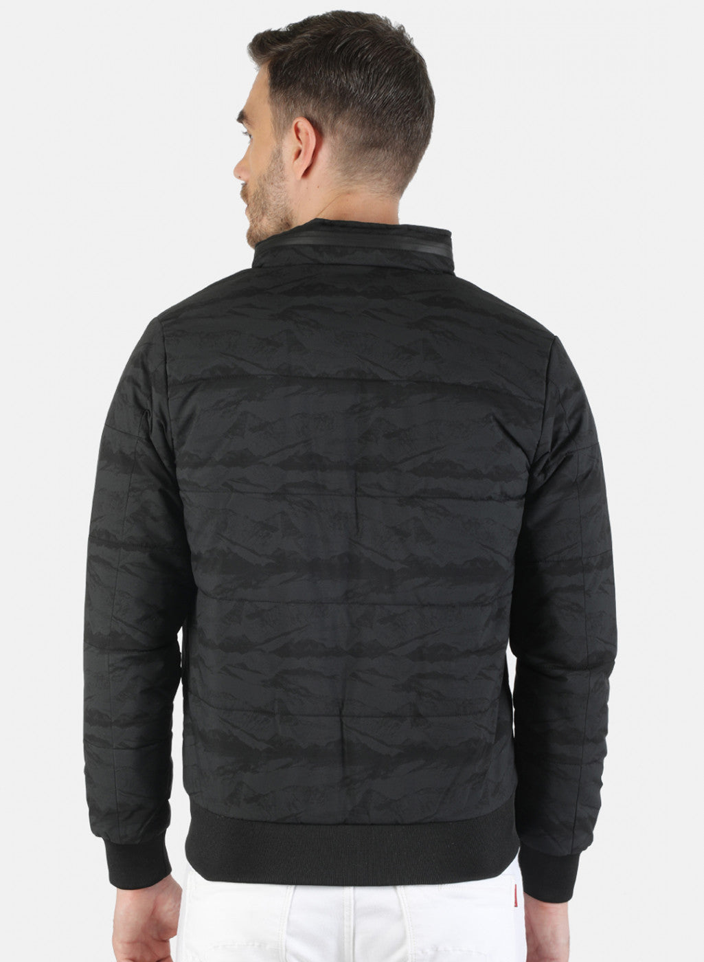 Men Black Printed Jacket