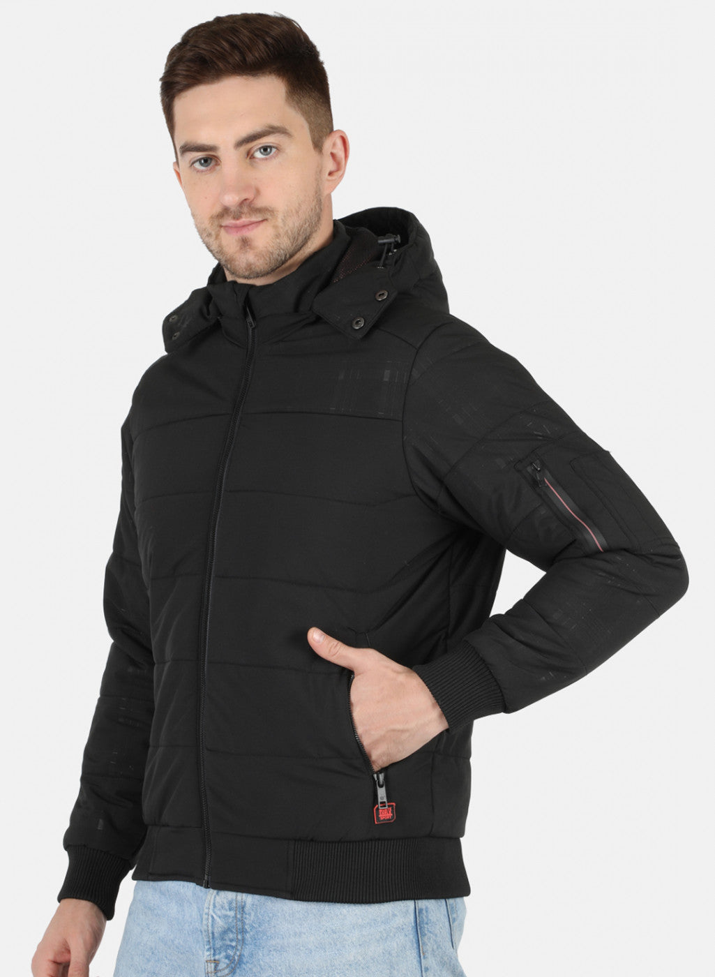 Men Black Solid Jacket