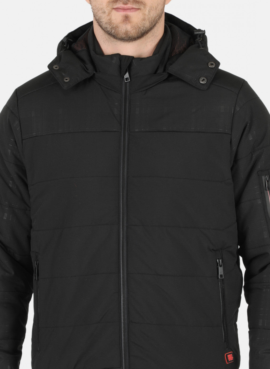 Men Black Solid Jacket