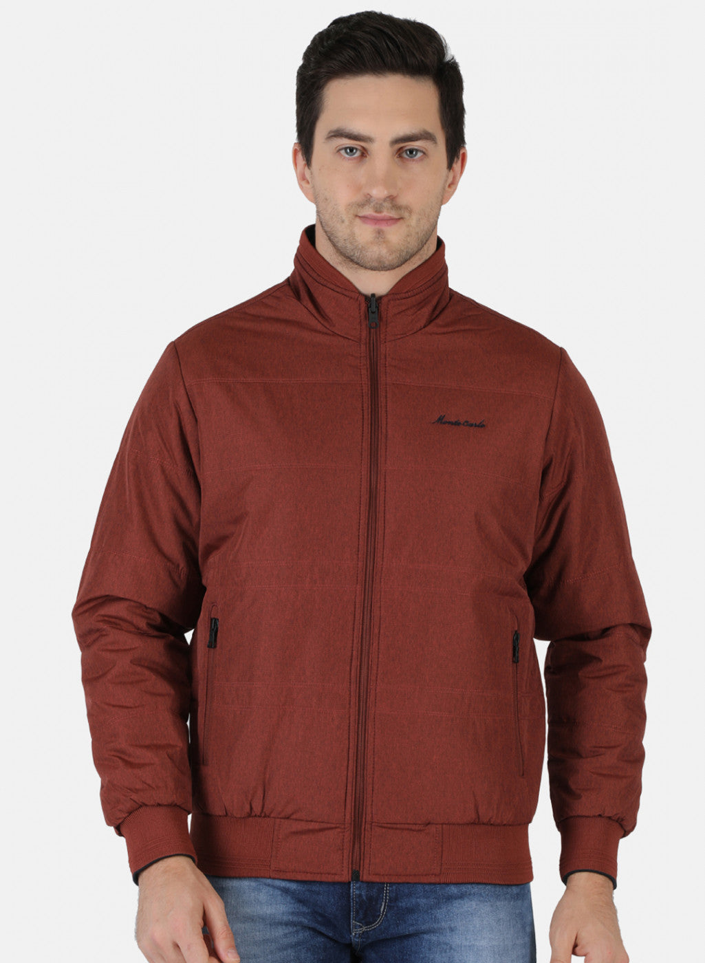 Men Red Solid Jacket