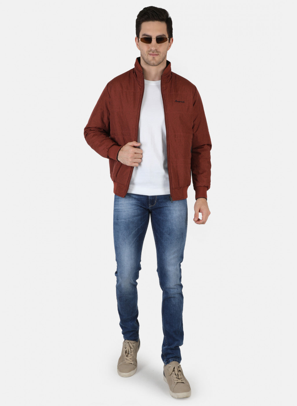 Men Red Solid Jacket