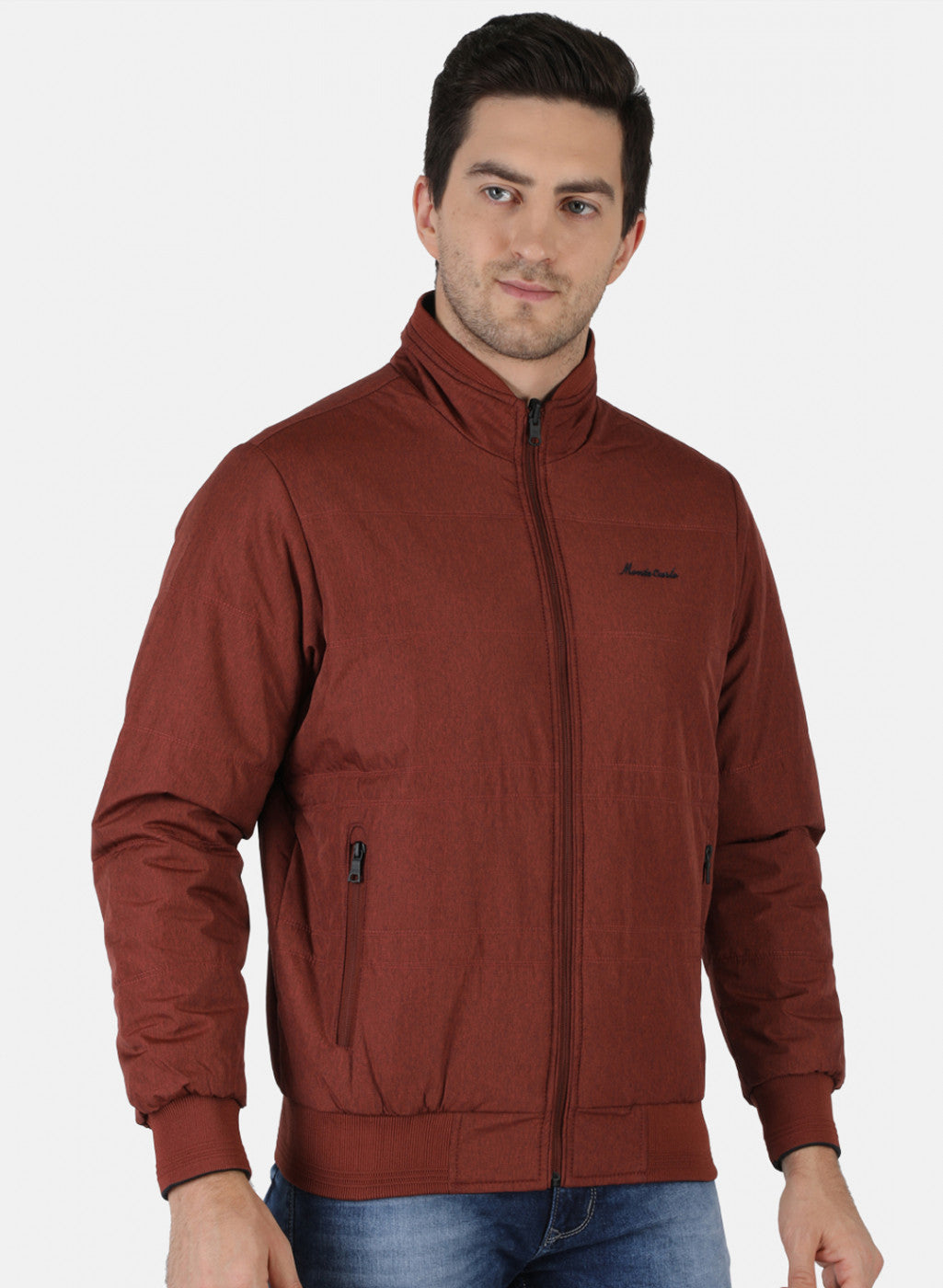 Men Red Solid Jacket