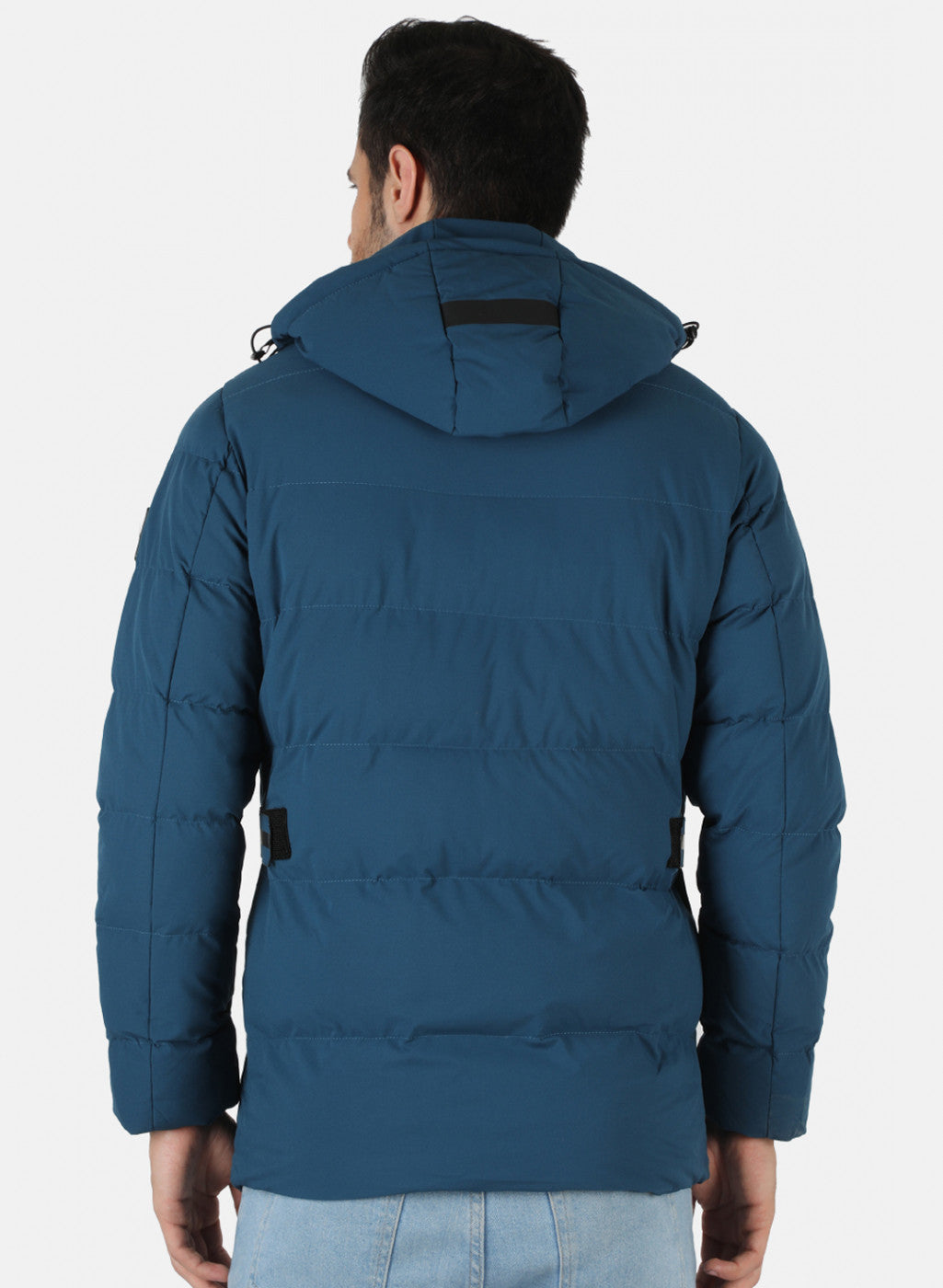 Men Blue Solid Heating Jacket