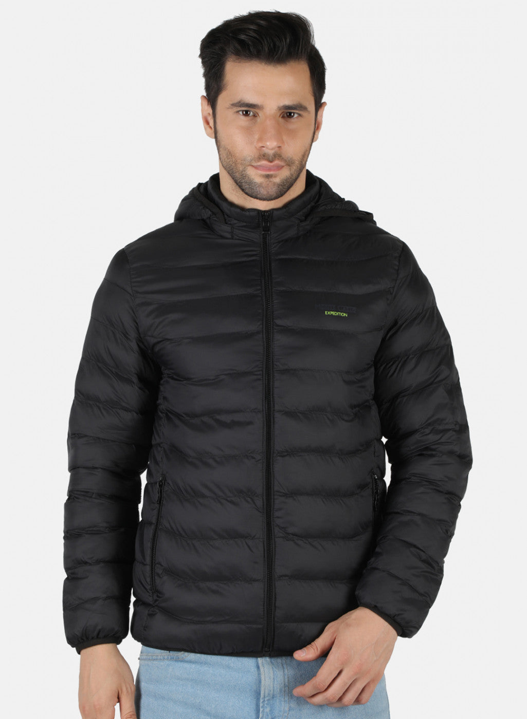 Men Black Solid Heating Jacket