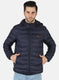 Men Blue Solid Heating Jacket