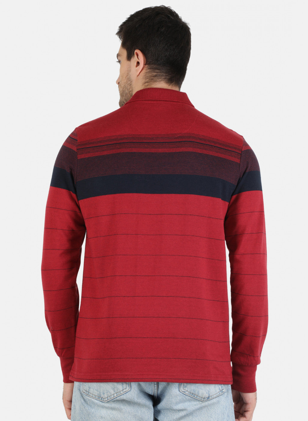 Men Maroon Stripe T-Shirt