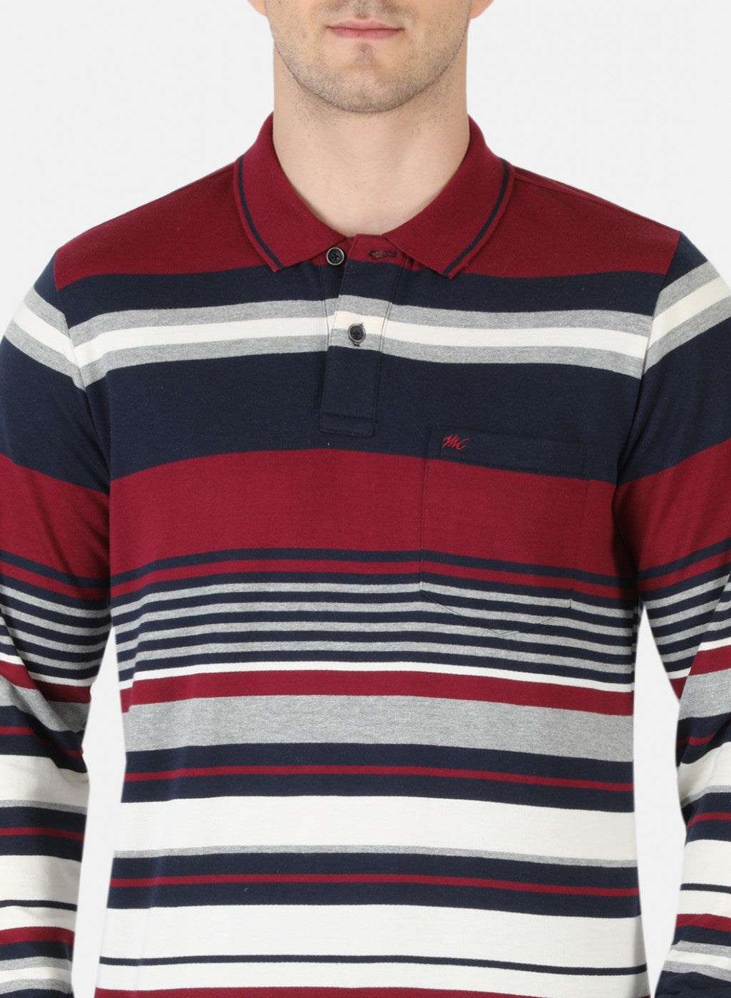 Men Maroon Stripe T-Shirt