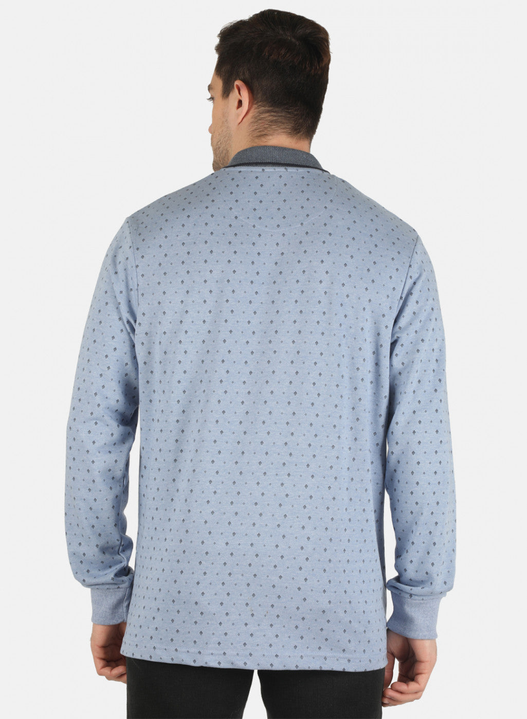 Men Sky Blue Printed T-Shirt