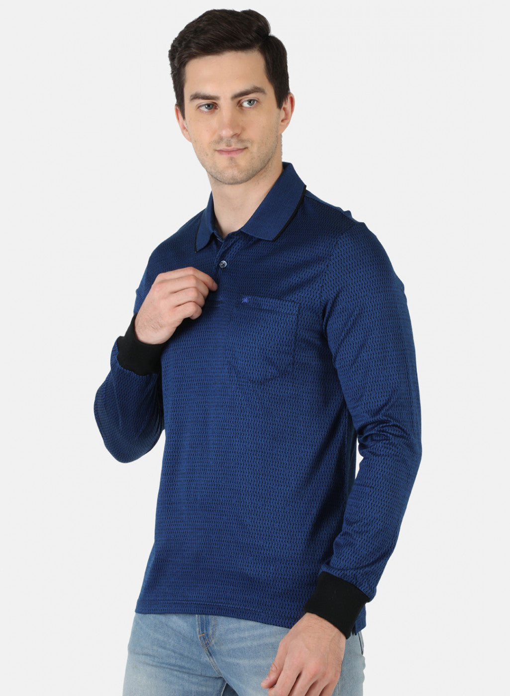 Men Blue Stripe T-Shirt