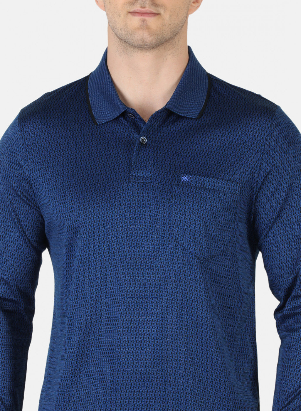 Men Blue Stripe T-Shirt