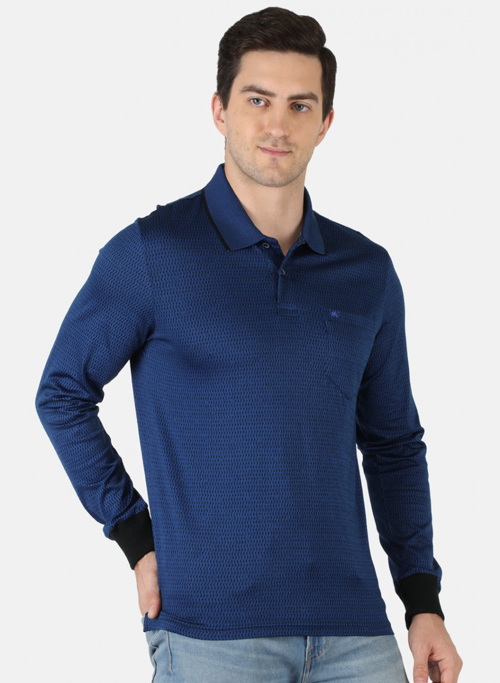 Men Blue Stripe T-Shirt