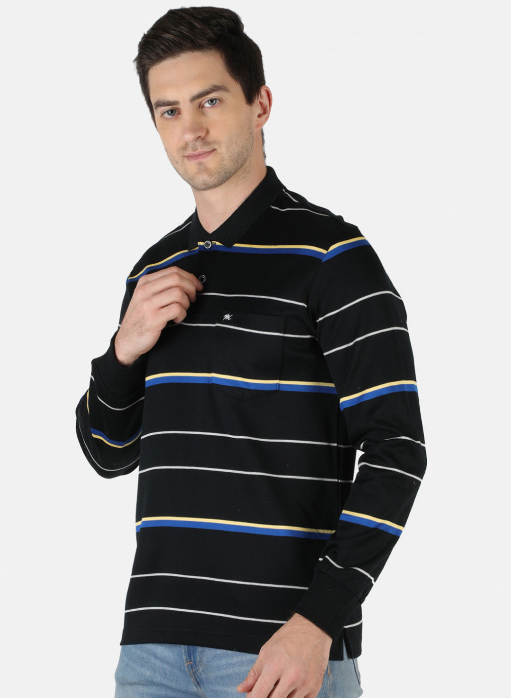 Men Black Stripe T-Shirt