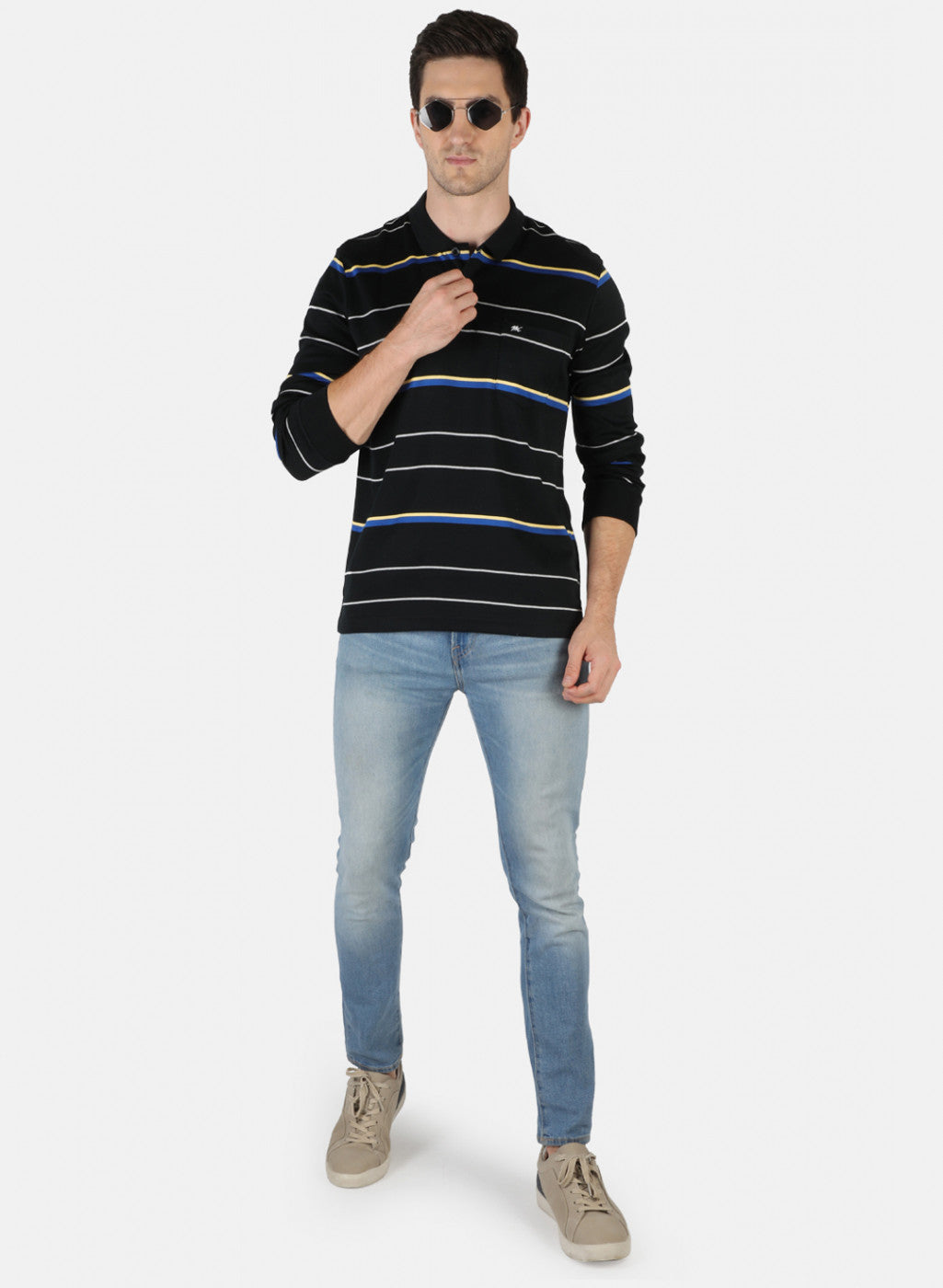 Men Black Stripe T-Shirt