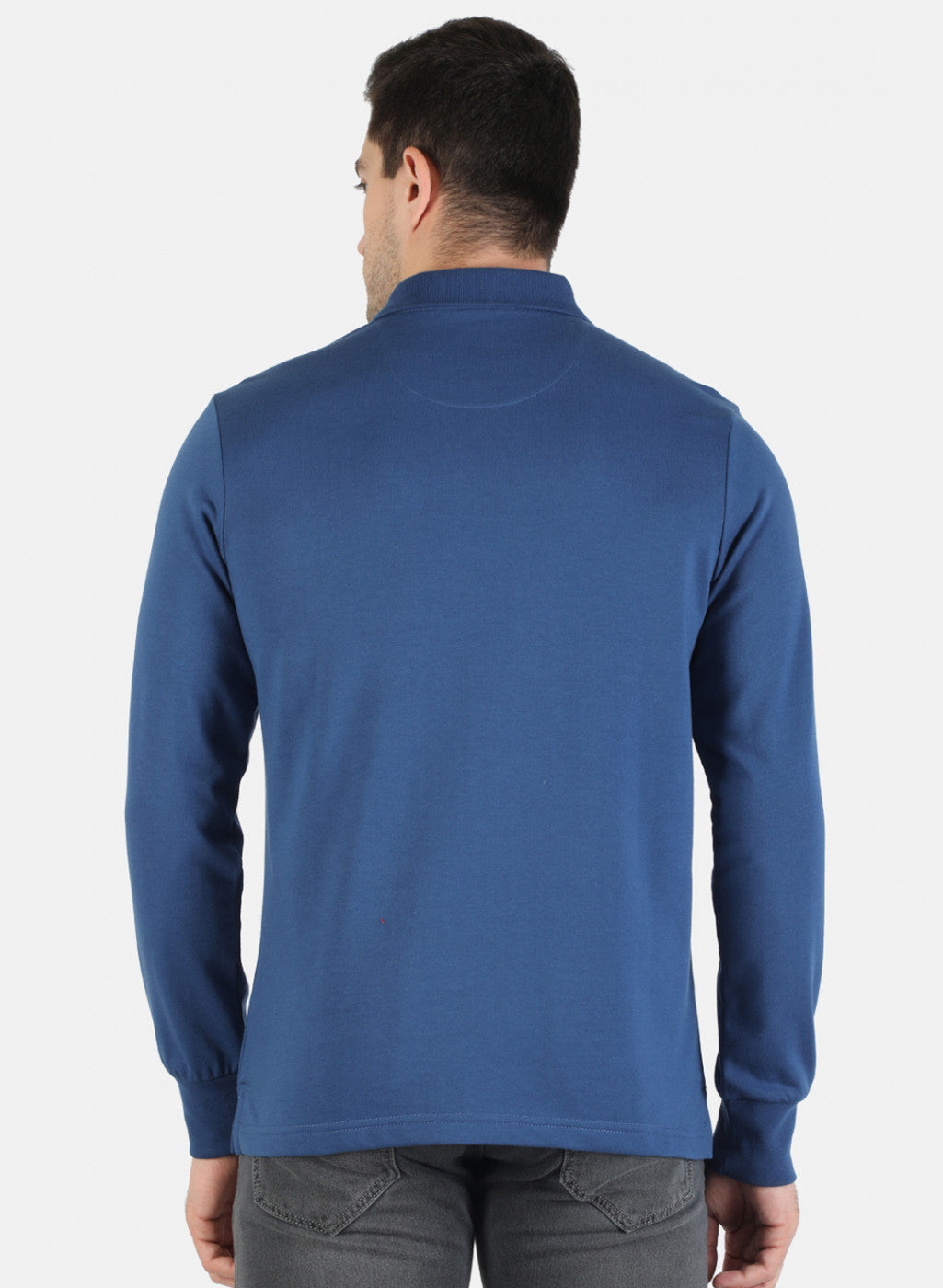 Men Blue Solid T-Shirt