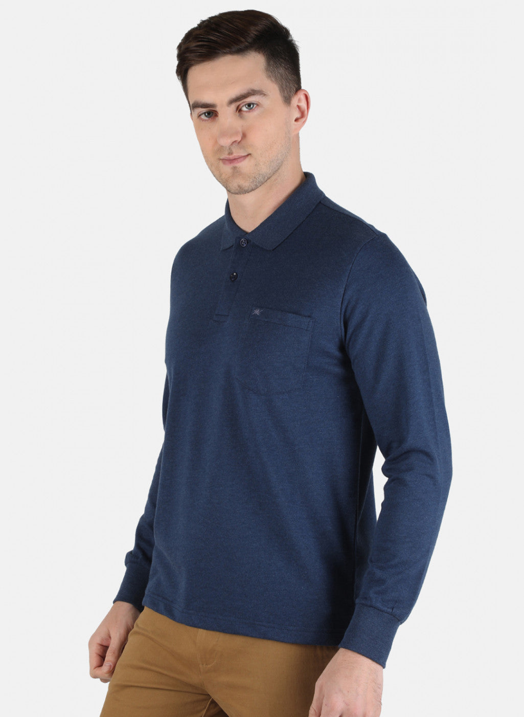 Men Blue Solid T-Shirt