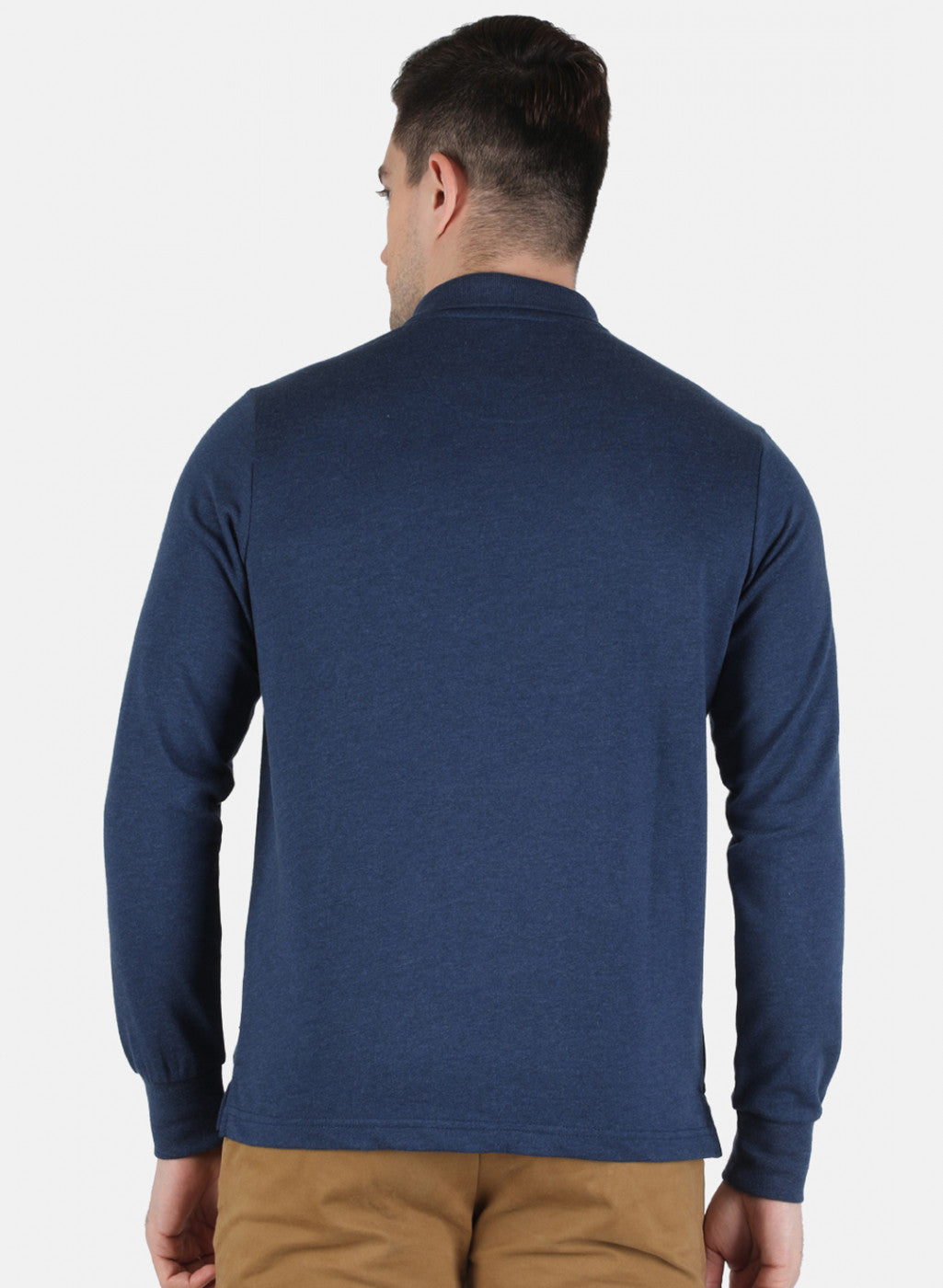 Men Blue Solid T-Shirt