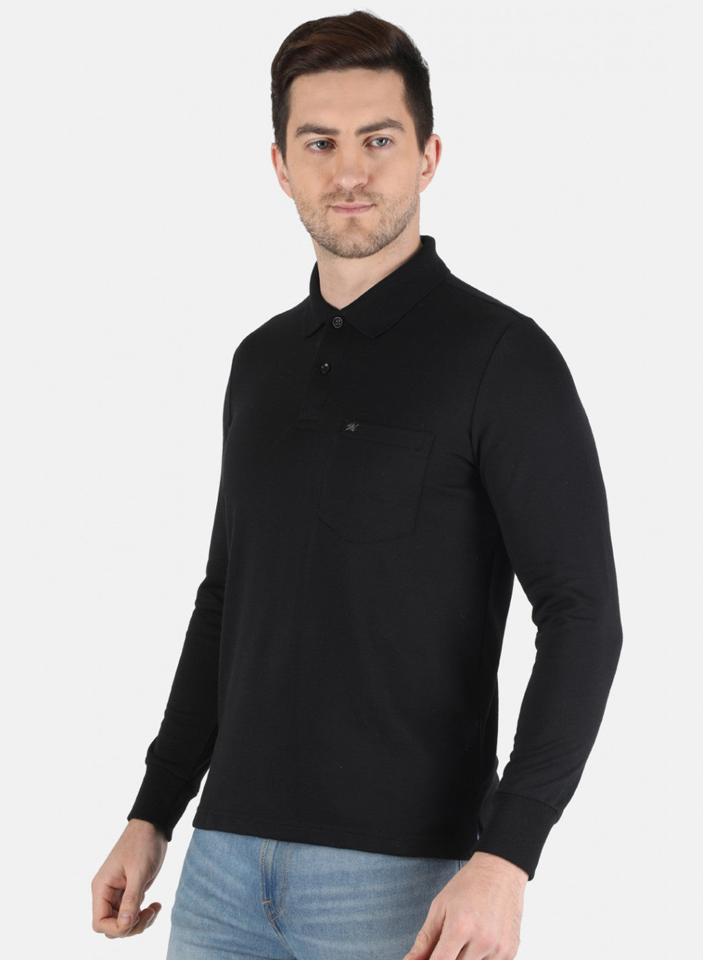 Men Black Solid T-Shirt