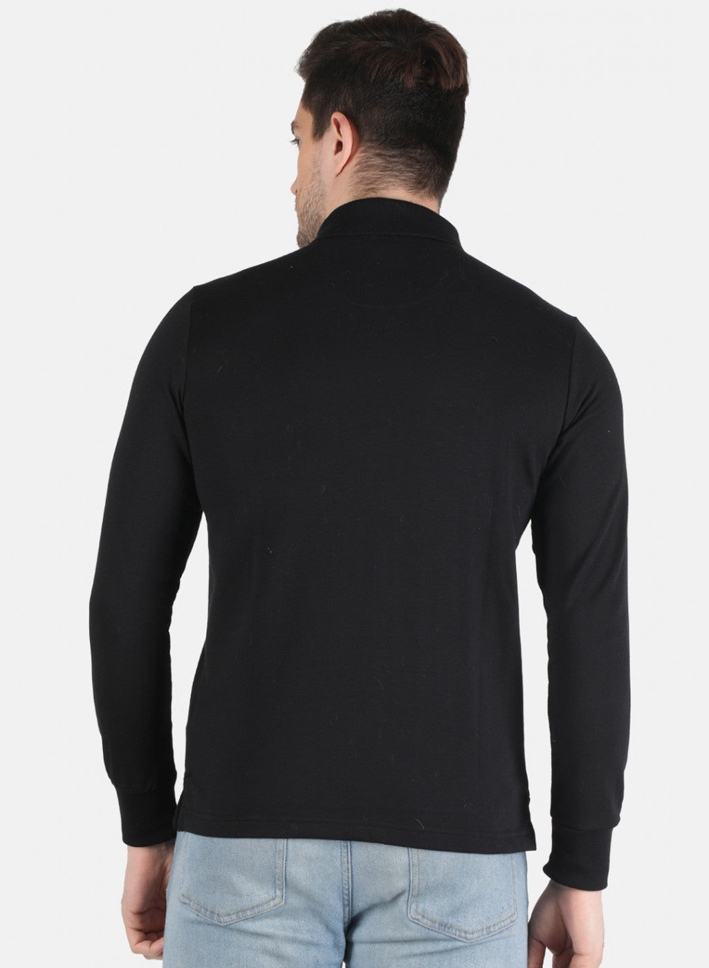 Men Black Solid T-Shirt