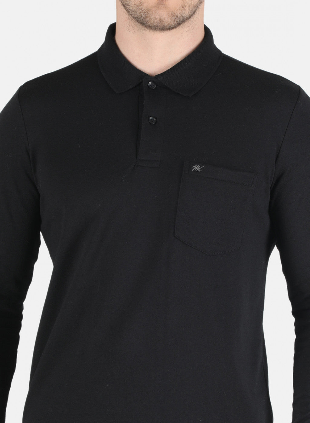 Men Black Solid T-Shirt