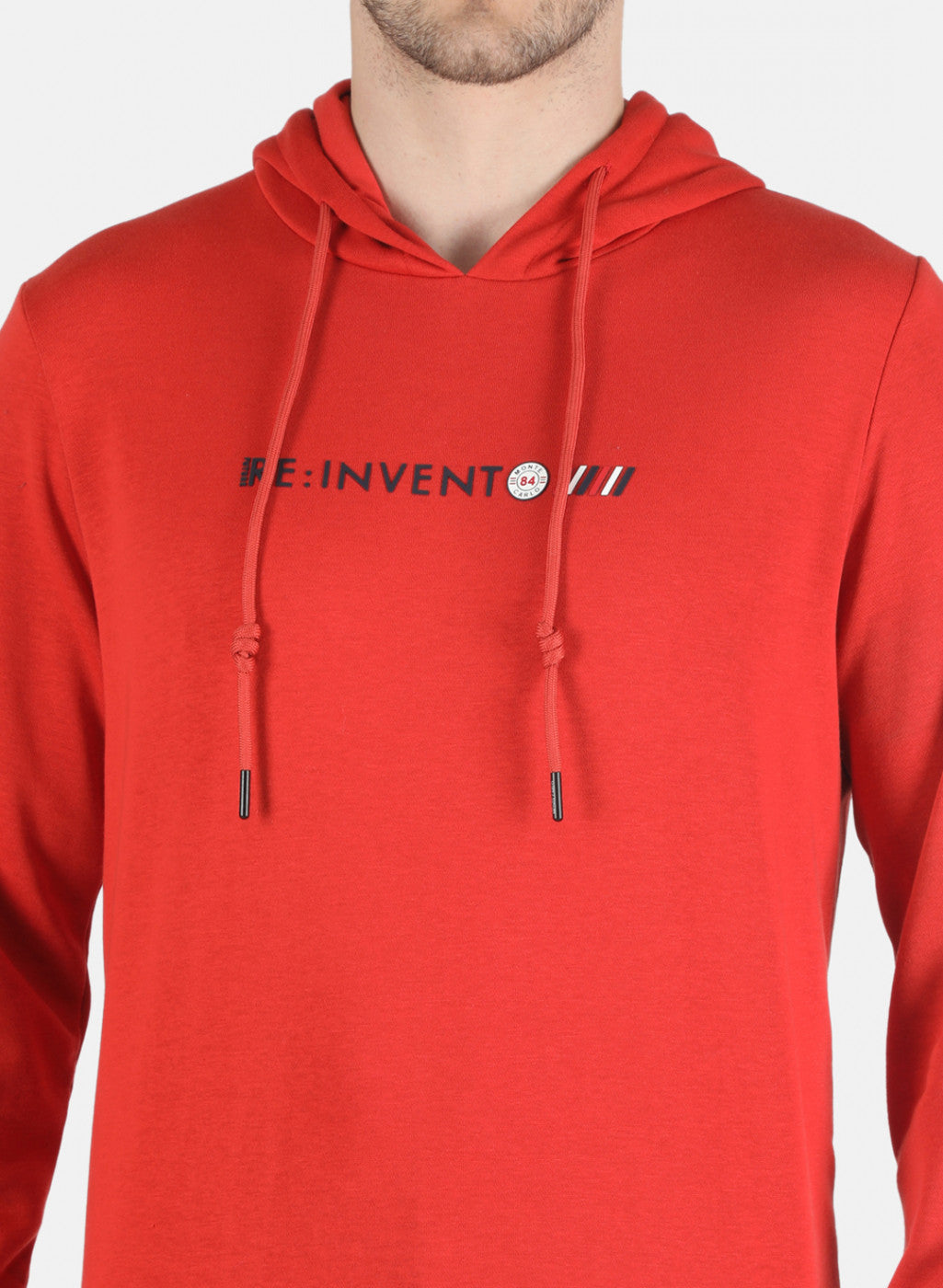 Men Orange Solid Sweatshirt